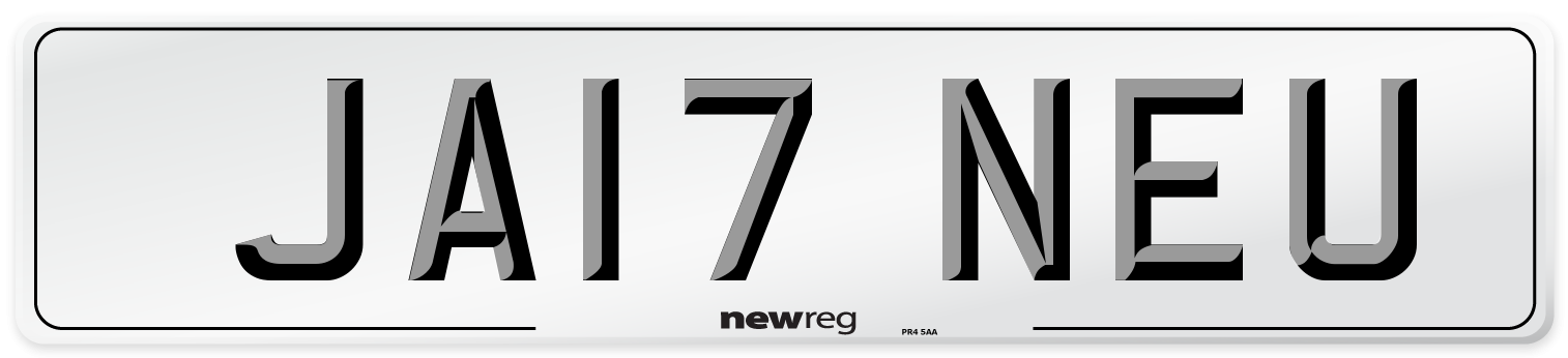 JA17 NEU Number Plate from New Reg